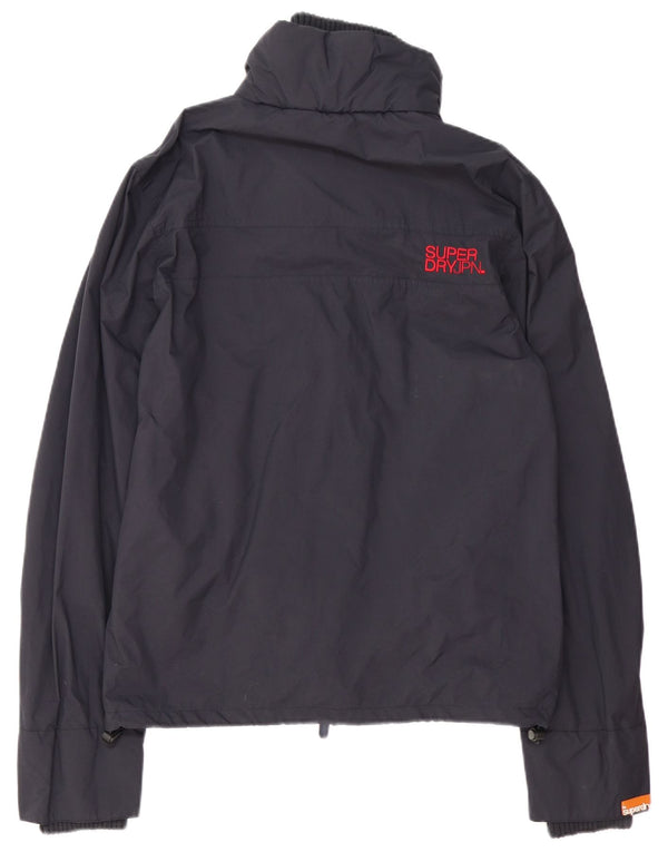 Superdry Veste de Pluie Homme UK 36 Petit Bleu Marine Polyester