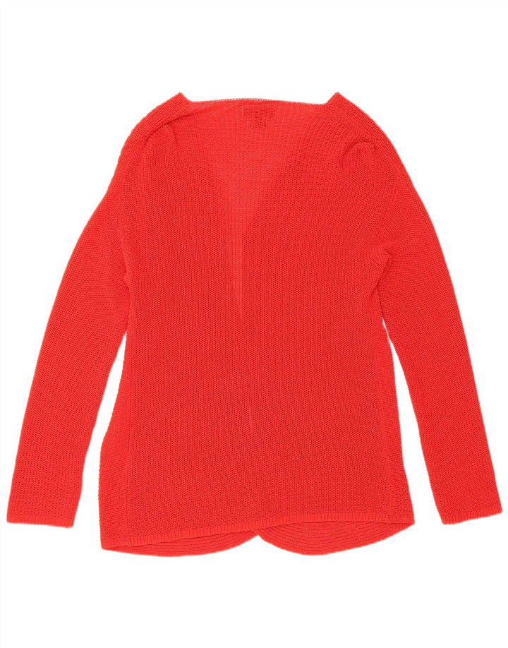 Massimo Dutti Pull cardigan ouvert pour femme UK 14 Large Rouge