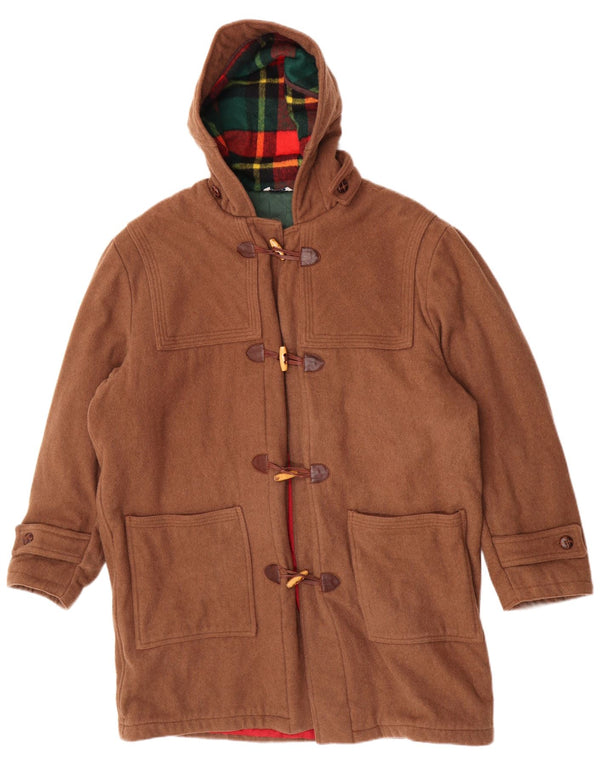Faciba Duffle-coat à capuche pour homme IT 54 2XL Marron Laine