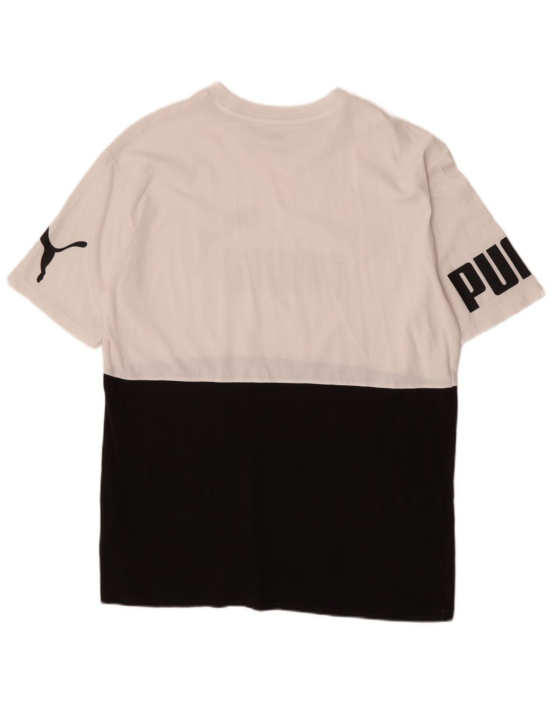 Puma T-Shirt Graphic Homme Noir Moyen Coton Colorblock