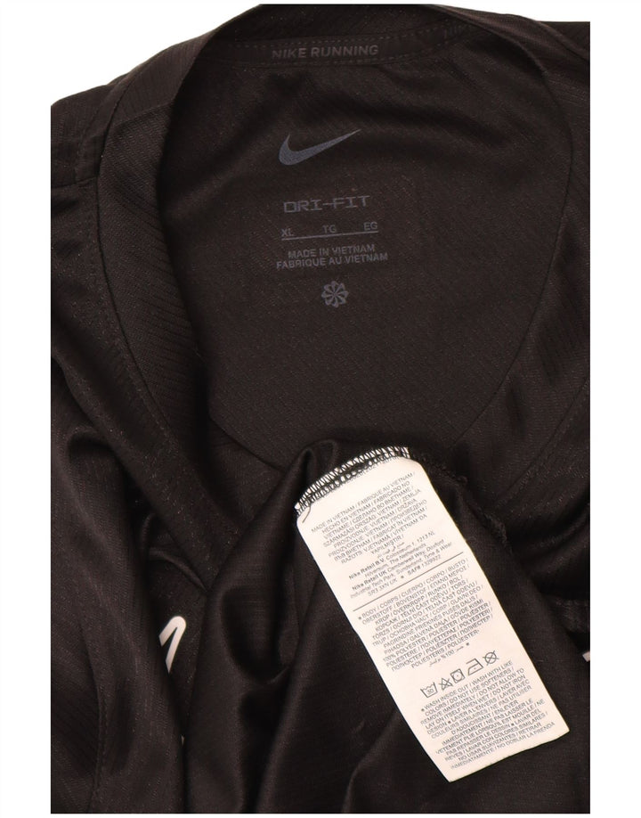 Nike Femme Dri Fit Graphic Débardeur UK 18 XL Noir Polyester