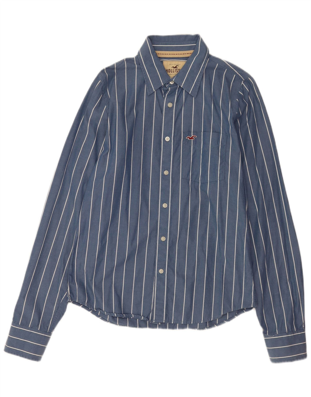 Hollister Chemise Homme Large Bleu Rayé Coton