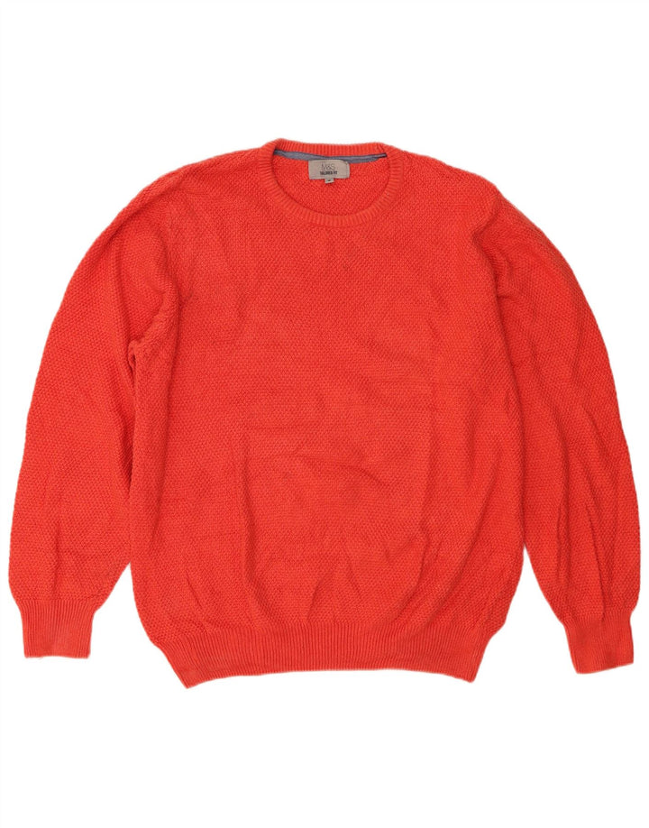 Marks & Spencer Pull à col rond coupe ajustée homme rouge moyen
