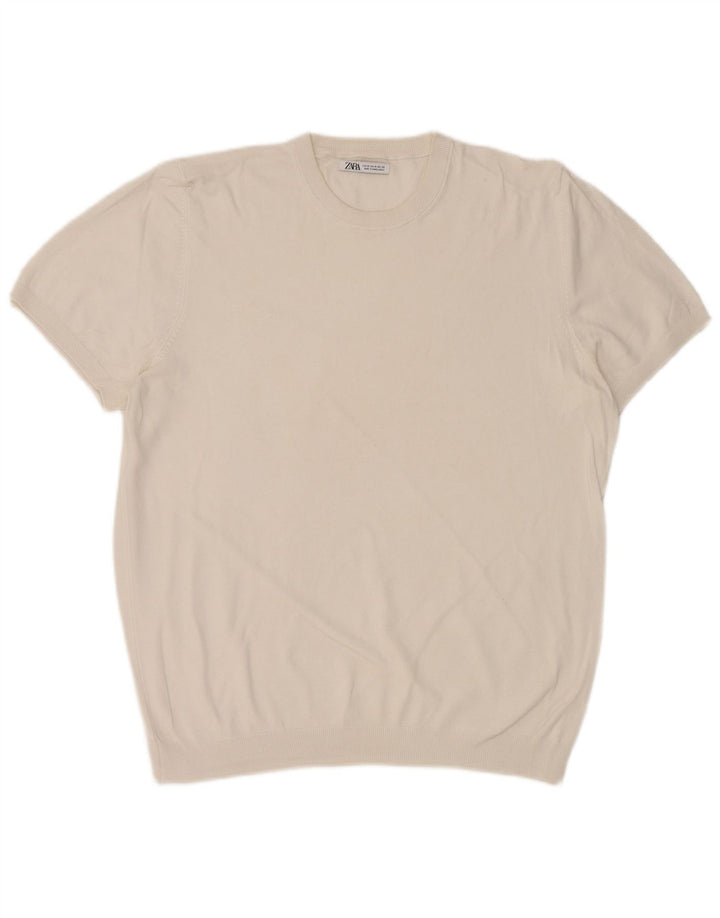 Zara Homme T-Shirt Haut Moyen Blanc