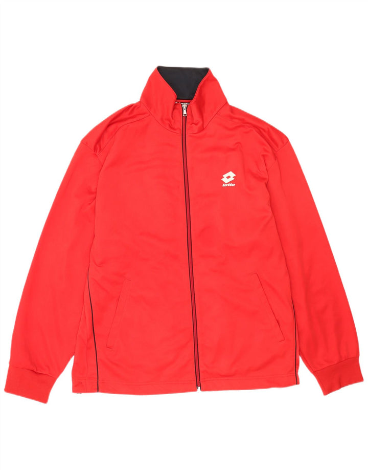 Lotto Veste de survêtement pour homme Taille L Rouge Polyester