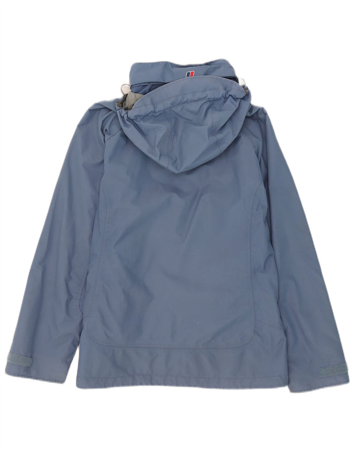 Berghaus Veste de Pluie à Capuche Femme UK 12 Nylon Bleu Moyen