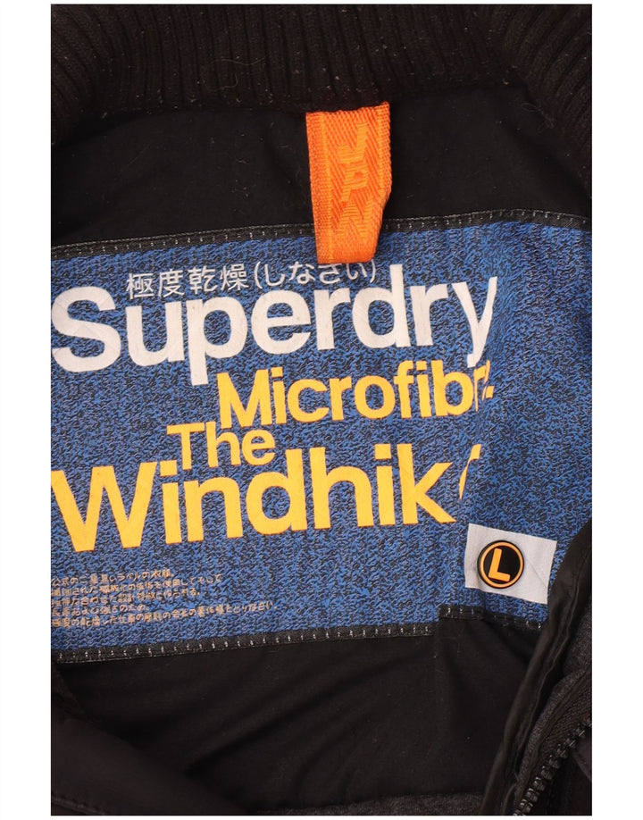 Superdry Veste matelassée The Windhiker pour homme UK 40 Large Noir