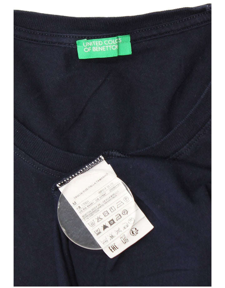 Benetton T-Shirt Top Bleu Marine Moyen Homme