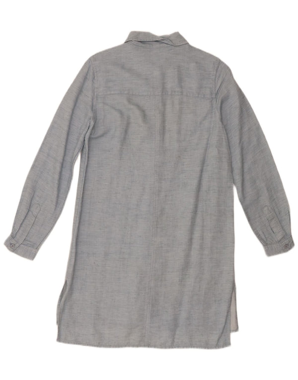 French Connection Robe chemise pour femme UK 8 Small Bleu Lyocell