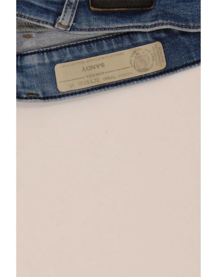 Diesel Femme Sandy Regular Slim Jean Droit W28 L29 Bleu Coton