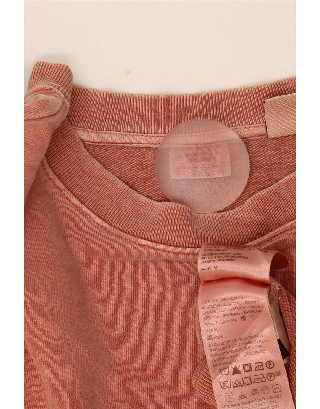 Levi's Sweat-Shirt Oversize Femme UK 14 Rouge Moyen Coton