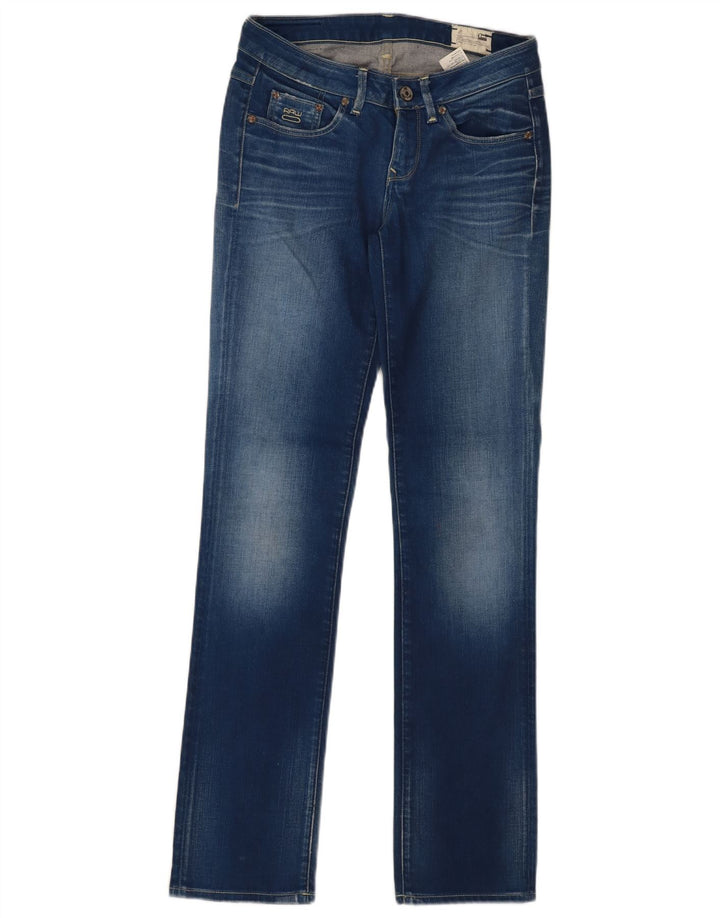 G-STAR Womens Straight Jeans W27 L32 Blue Cotton