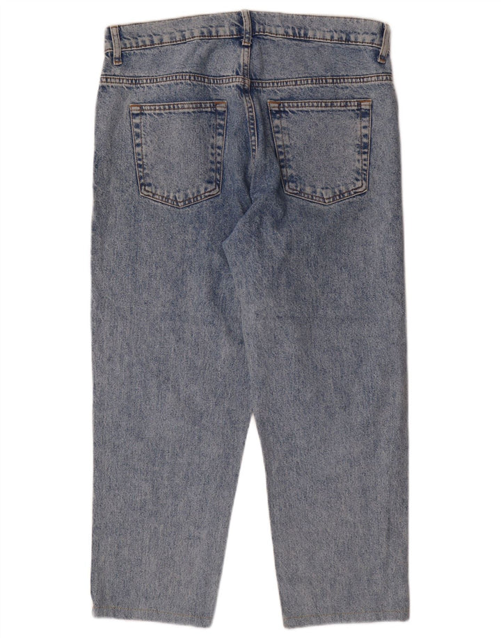 ZARA Jean court pour homme EU 40 Medium W30 L25 Bleu