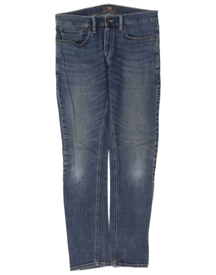Marks & Spencer Jean Slim Homme W32 L31 Bleu Coton