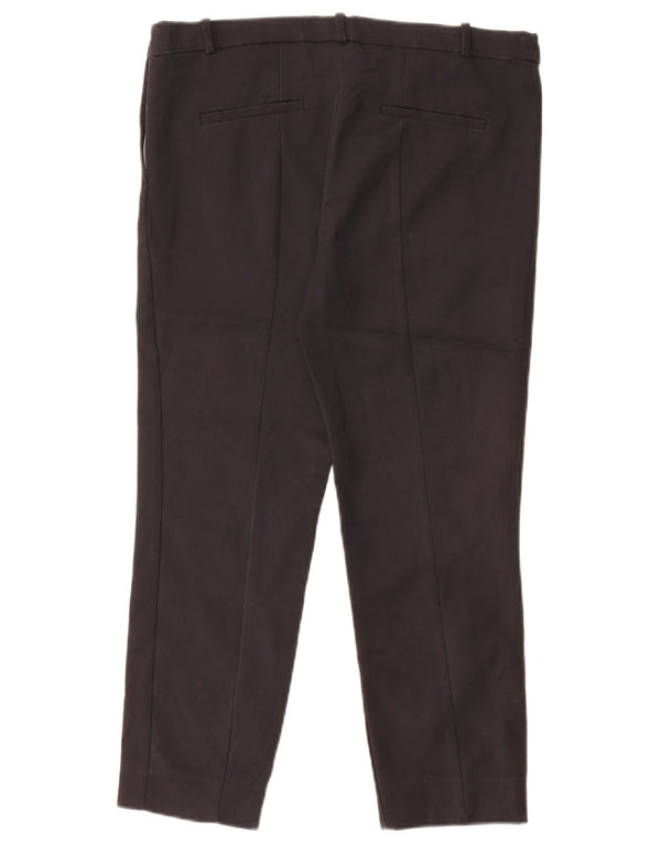 Zara Womens Slim Cropped Trousers Large W34 L24 Black