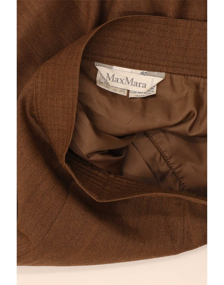 Max Mara Jupe crayon pour femme UK 16 Large W32 Laine marron