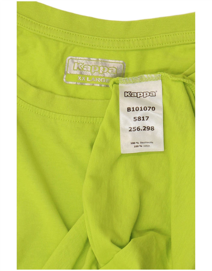 Kappa T-Shirt Homme Top 2XL Vert Coton