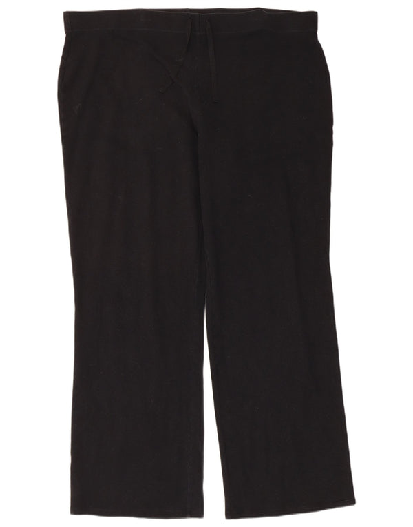 Marks & Spencer Pantalon de survêtement large pour femme UK 22 3XL Noir Coton