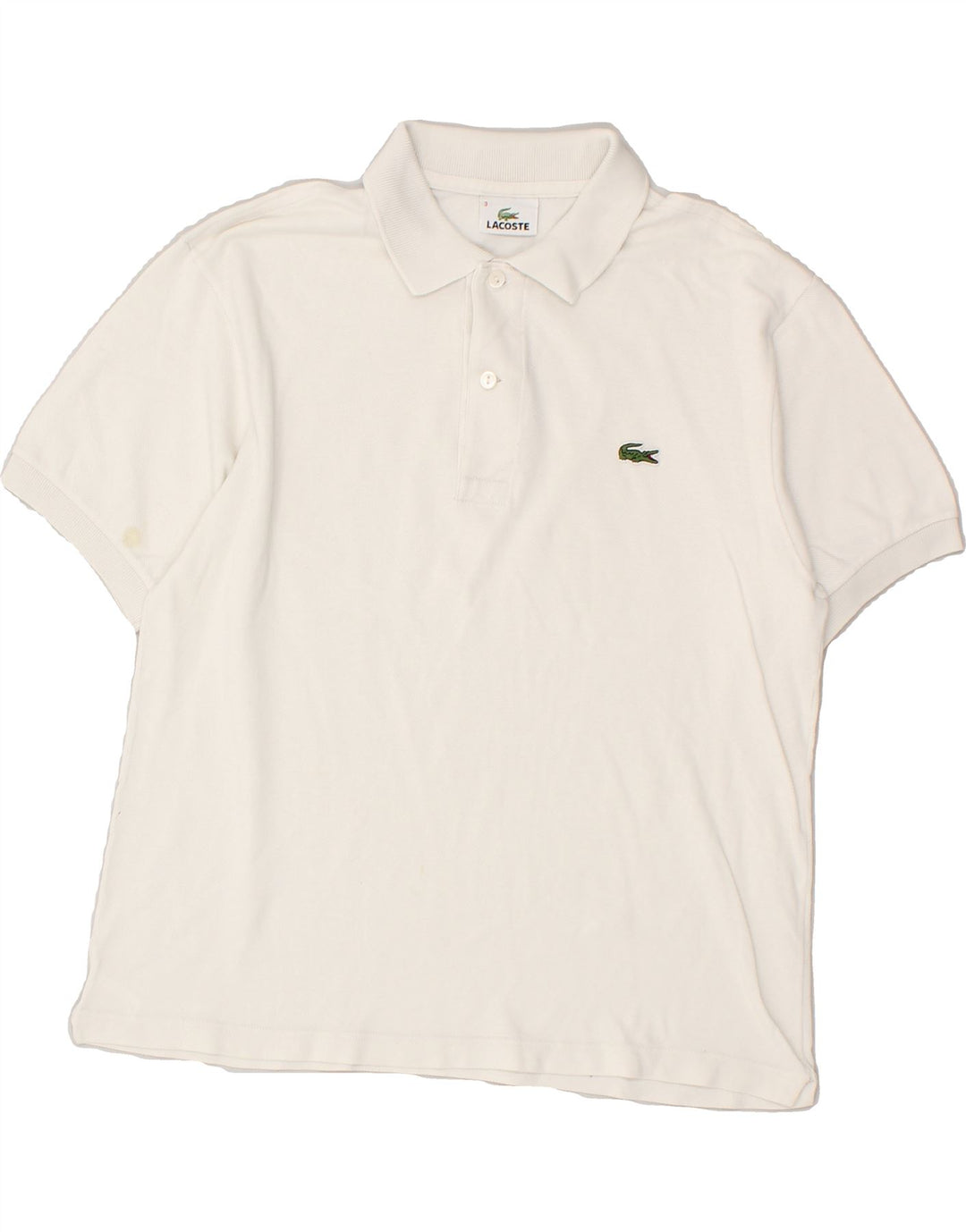 LACOSTE Polo Homme Taille 3 Petit Coton Blanc