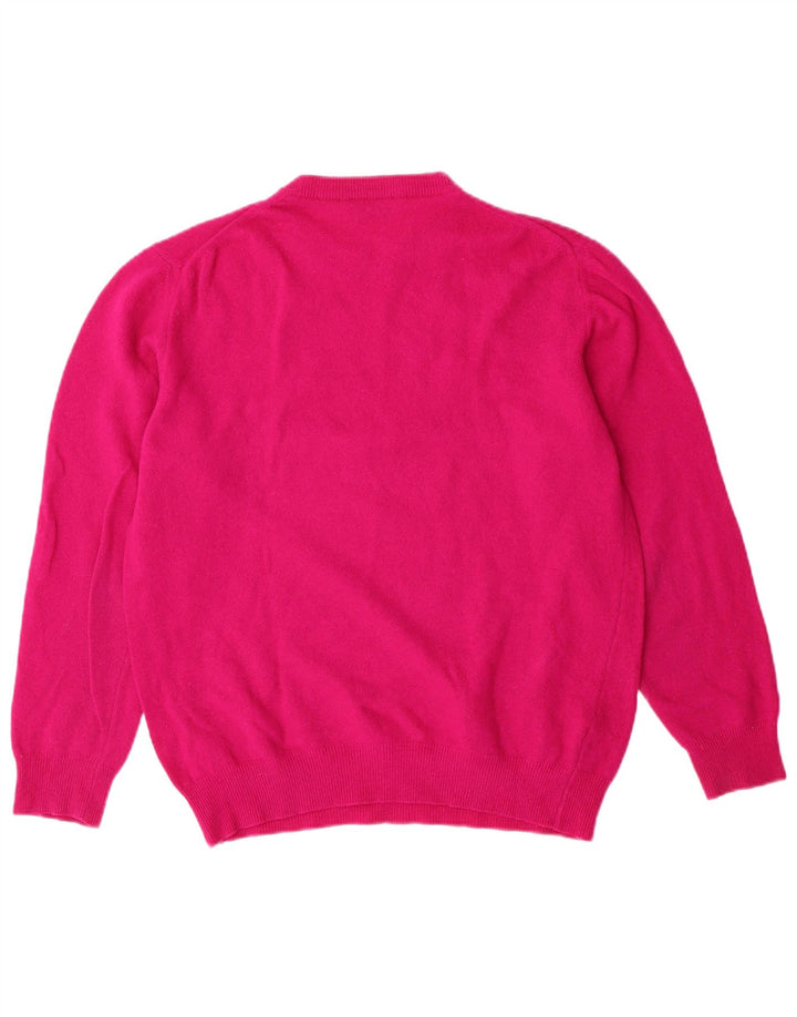 SASHA Pull à col rond pour femme UK 14 Grande laine rose