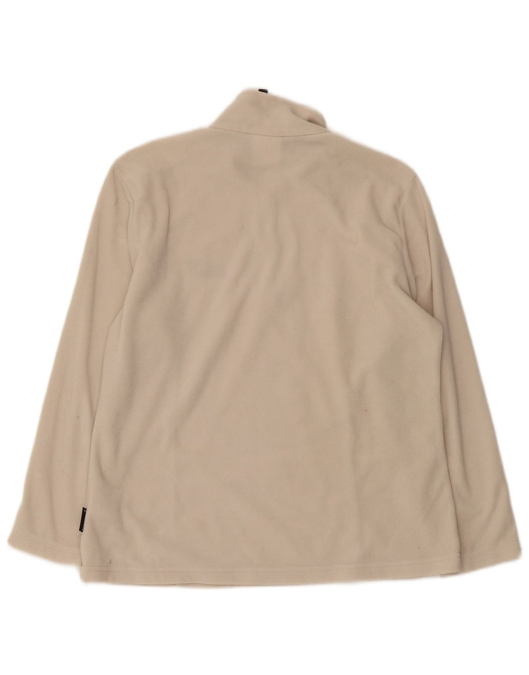 JACK WOLFSKIN Pull polaire à col zippé pour femme UK 16 Large Beige Polyester