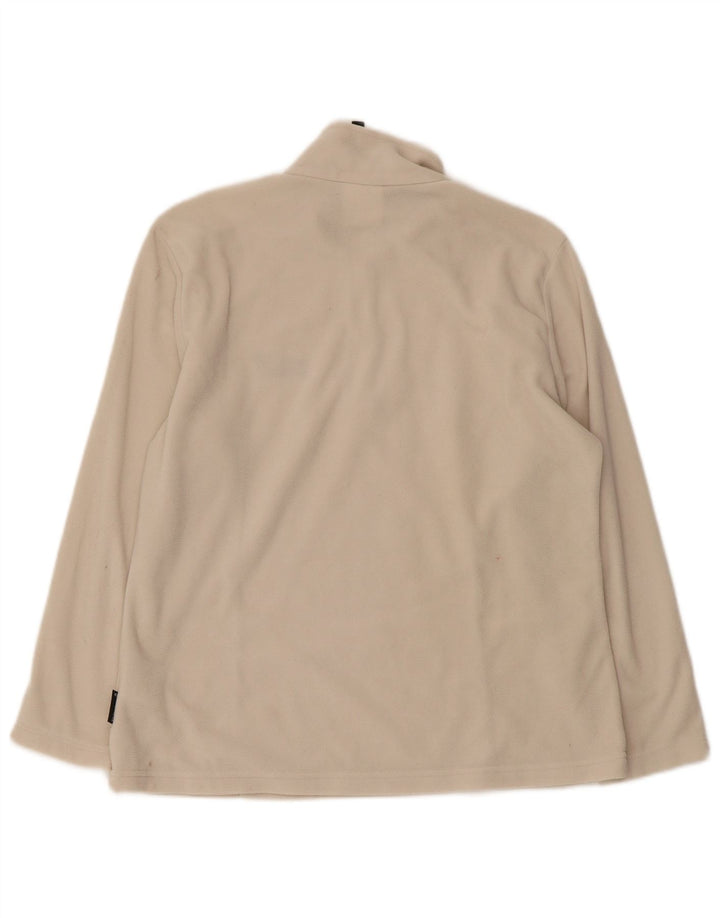 JACK WOLFSKIN Pull polaire à col zippé pour femme UK 16 Large Beige Polyester