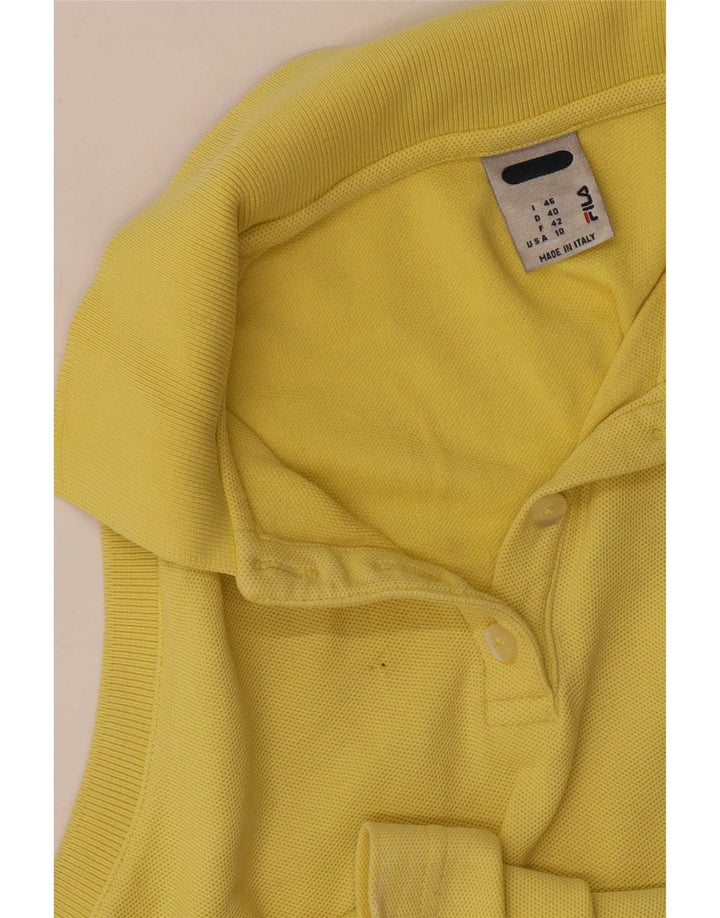 Fila Polo sans manches pour femme IT 46 Large Jaune