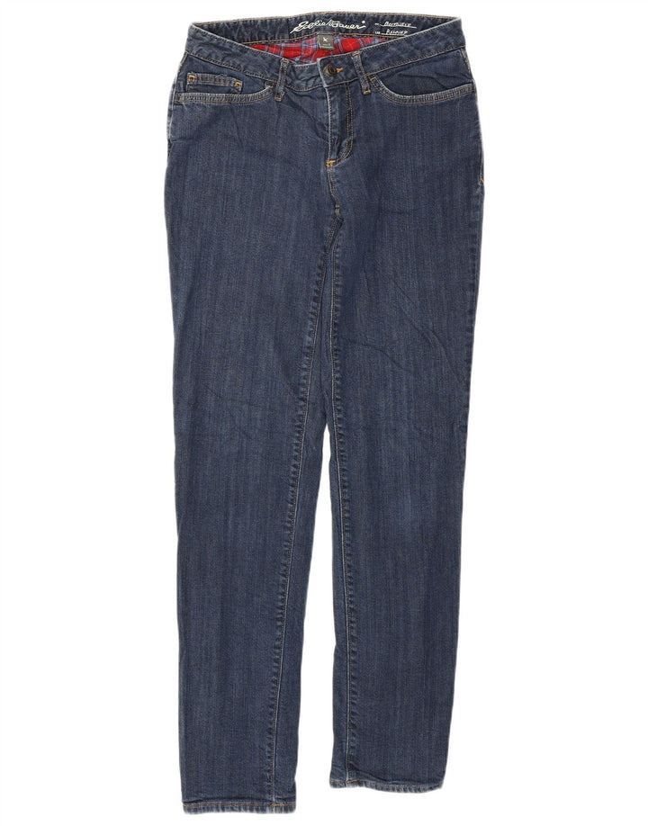 EDDIE BAUER Jean droit Boyfriend pour femme US 2 XS W27 L30 Bleu