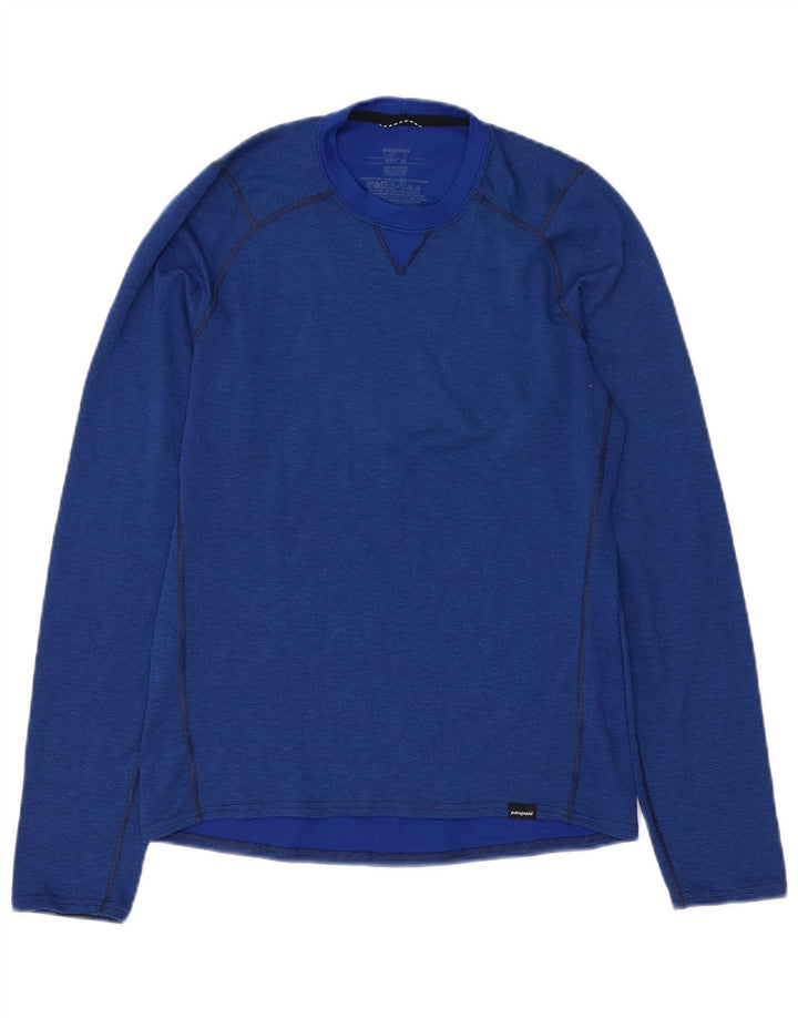 Patagonia Hommes Regular Fit Top Manches Longues XS Bleu Polyester