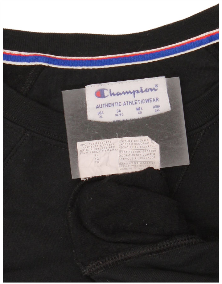 CHAMPION Sweat-shirt graphique surdimensionné pour femme UK 18 XL Noir