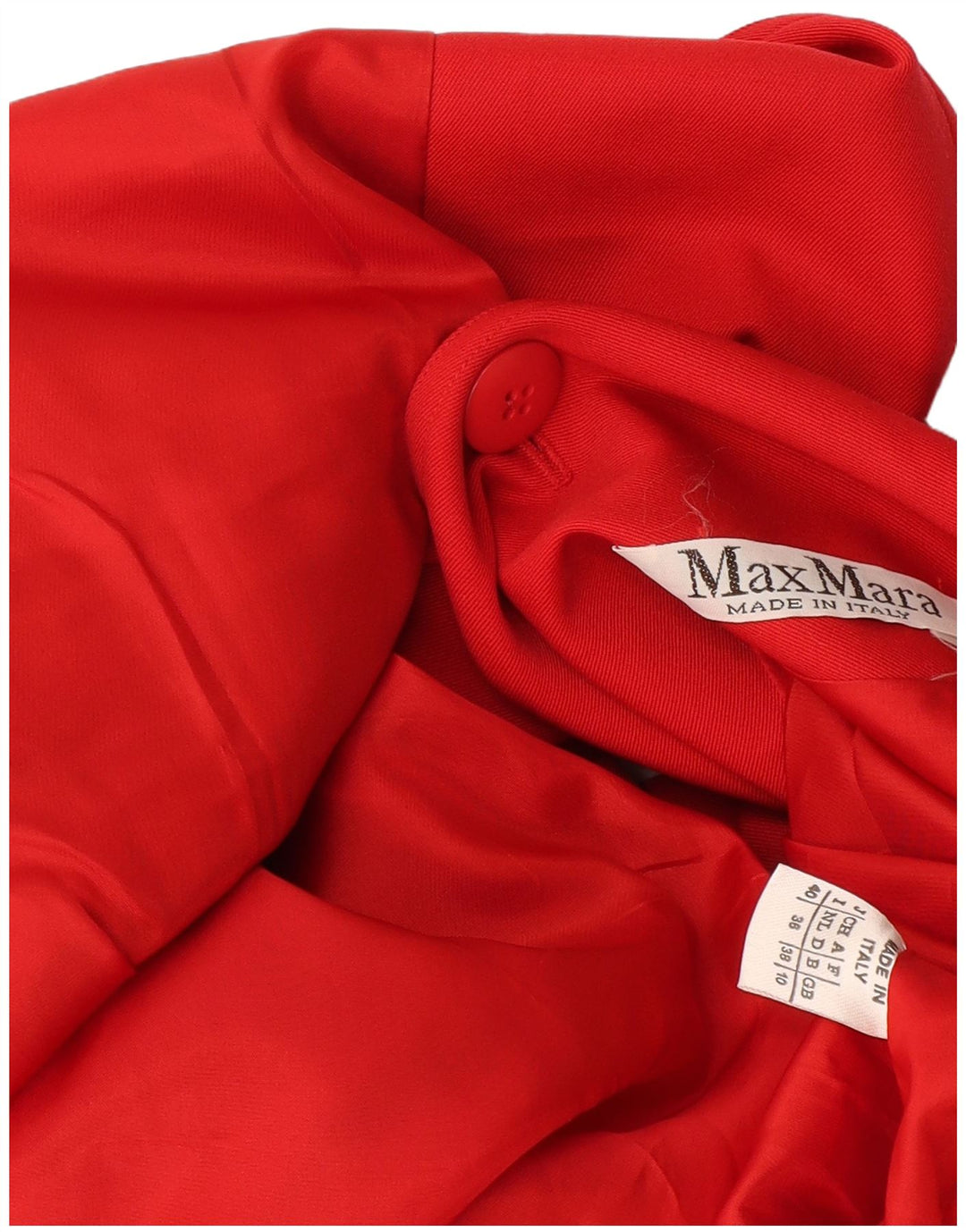 Max Mara Veste blazer surdimensionnée à double boutonnage pour femme UK 10 Small Rouge