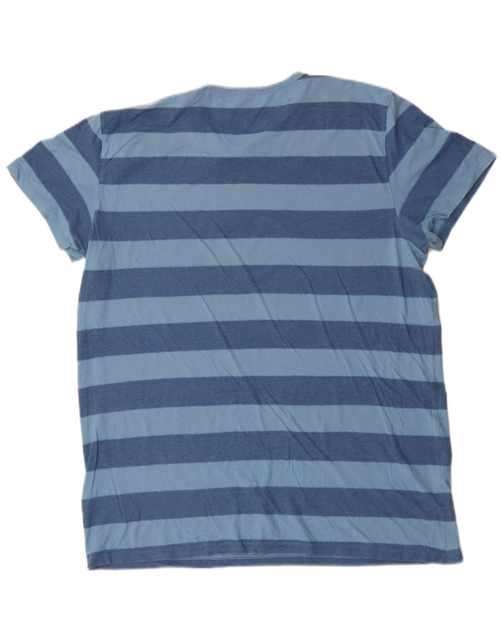 Gap T-Shirt Homme Top XL Bleu Rayé Coton