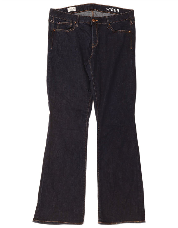 GAP Jean évasé courbé pour femme W32 L33 Bleu marine en coton