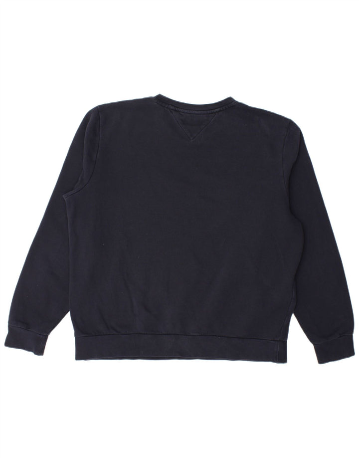 Tommy Hilfiger Sweat-shirt pour homme Bleu marine Taille L