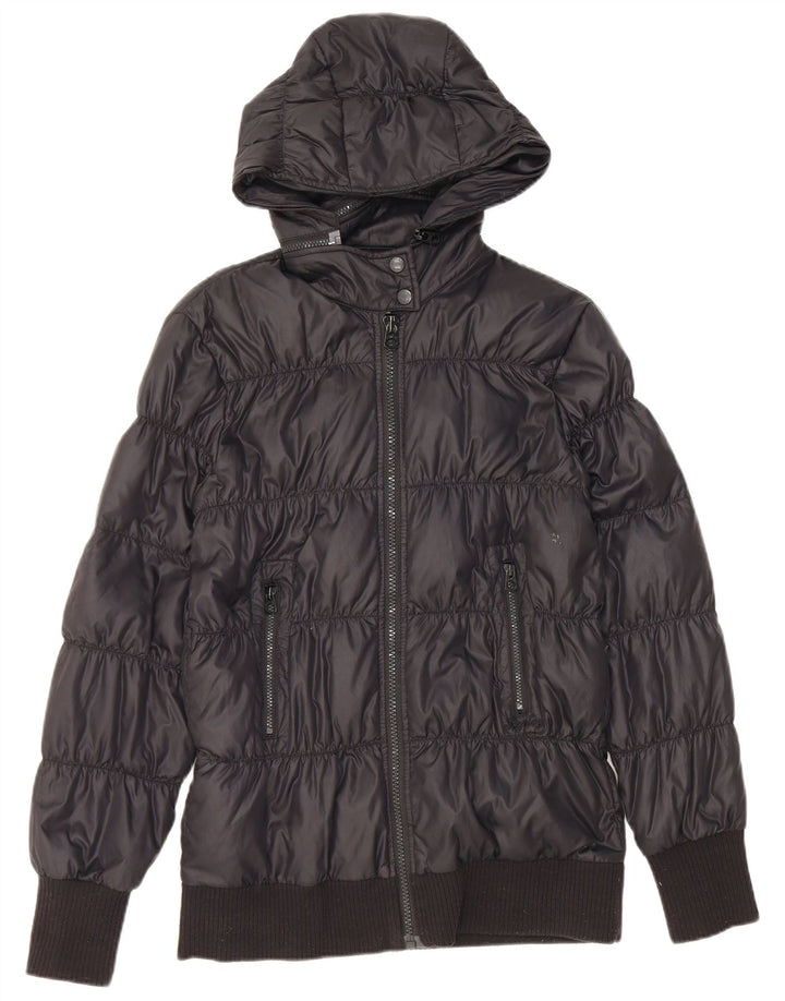 Replay Veste matelassée à capuche pour femme UK 44 Large Noir Polyamide