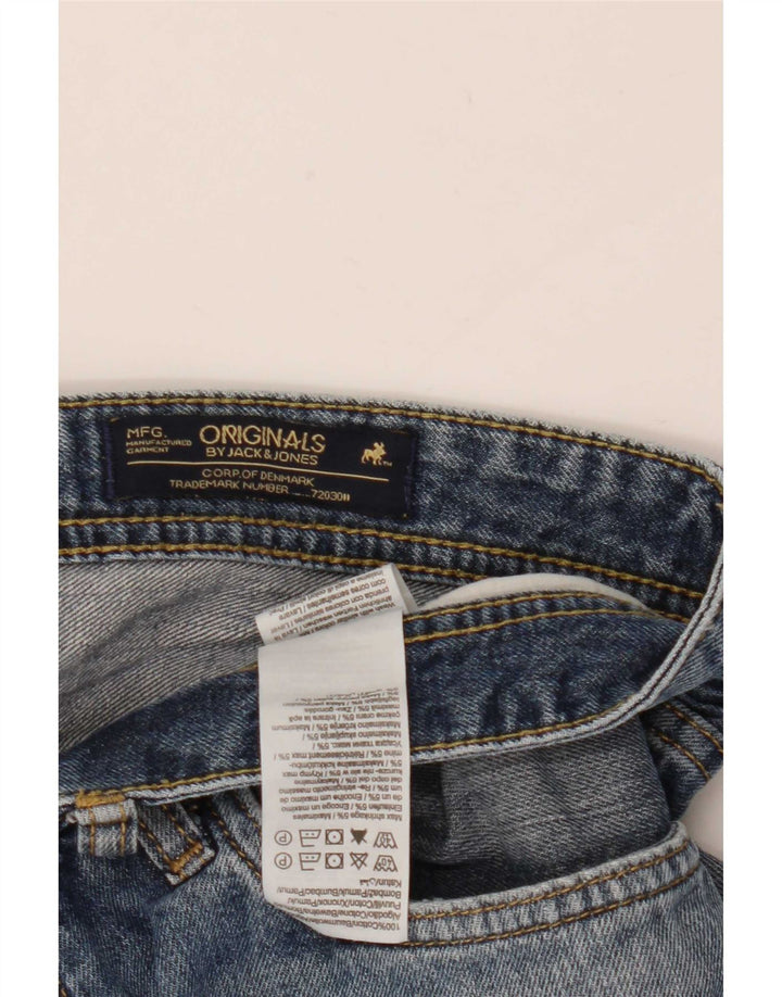 Jack & Jones Short en jean pour homme Large W36 Bleu Coton