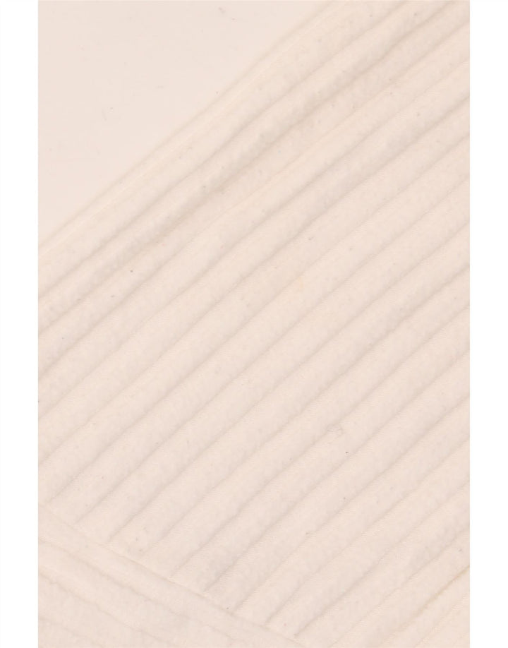 Zara Womens Crop Oversize Top Manches Longues UK 14 Moyen Blanc