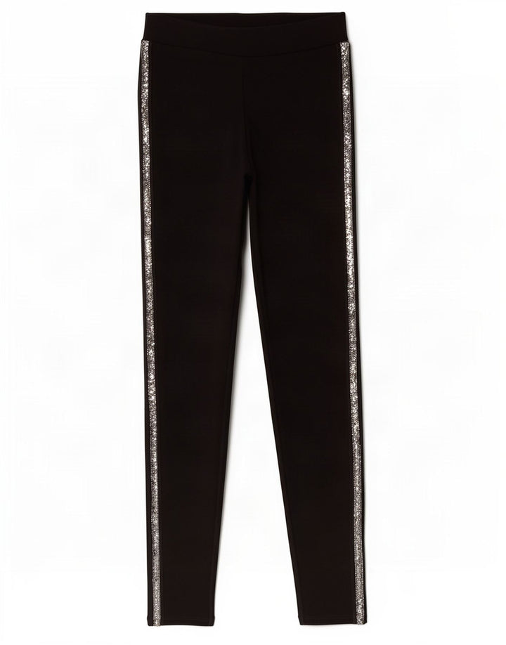 Zara Femme Leggings UK 8 Small Noir Viscose
