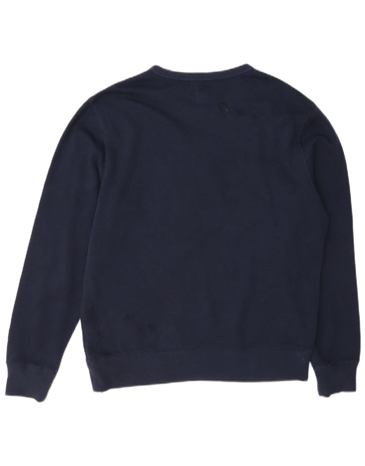 Gap Sweat-Shirt Graphique Homme Bleu Marine Moyen Coton