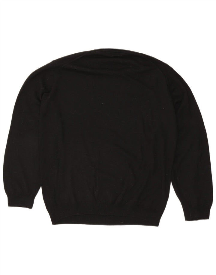 Marks & Spencer Pull à col rond pour homme en laine noire Taille L