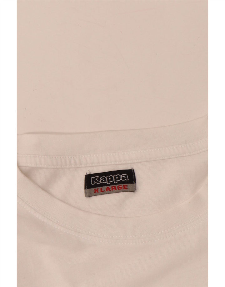 KAPPA T-Shirt Homme Top XL Blanc Coton