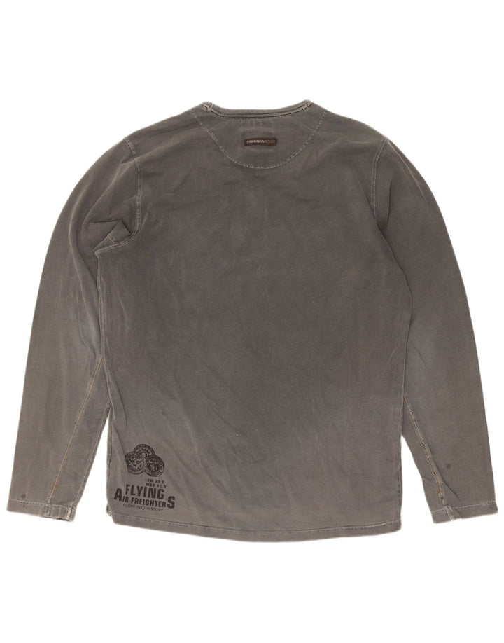 Pall Mall Haut graphique à manches longues pour hommes, grand gris