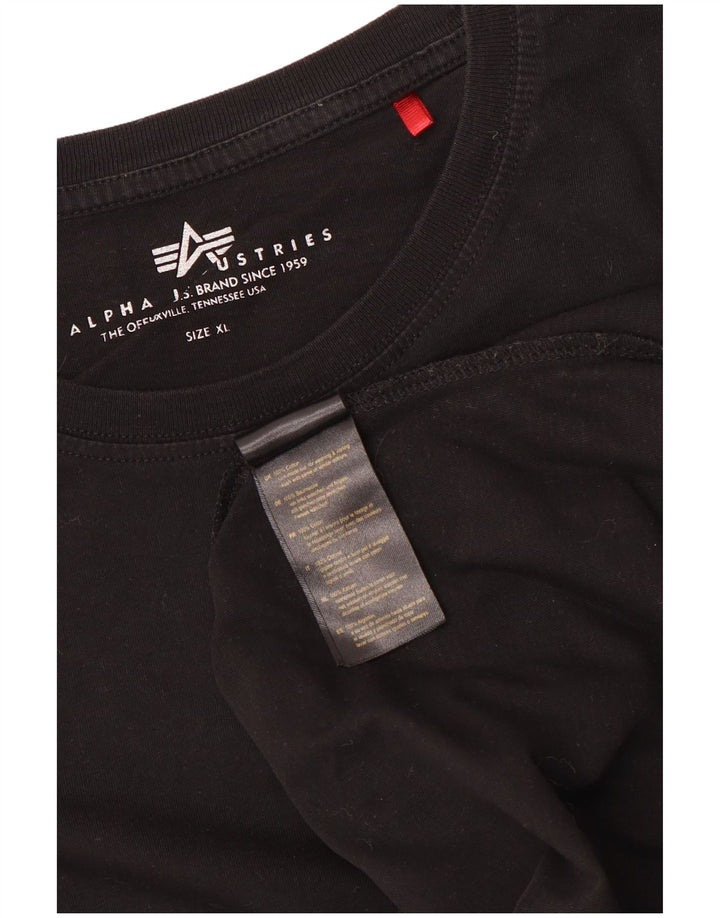 Alpha Industries T-Shirt Homme Haut XL Noir Coton