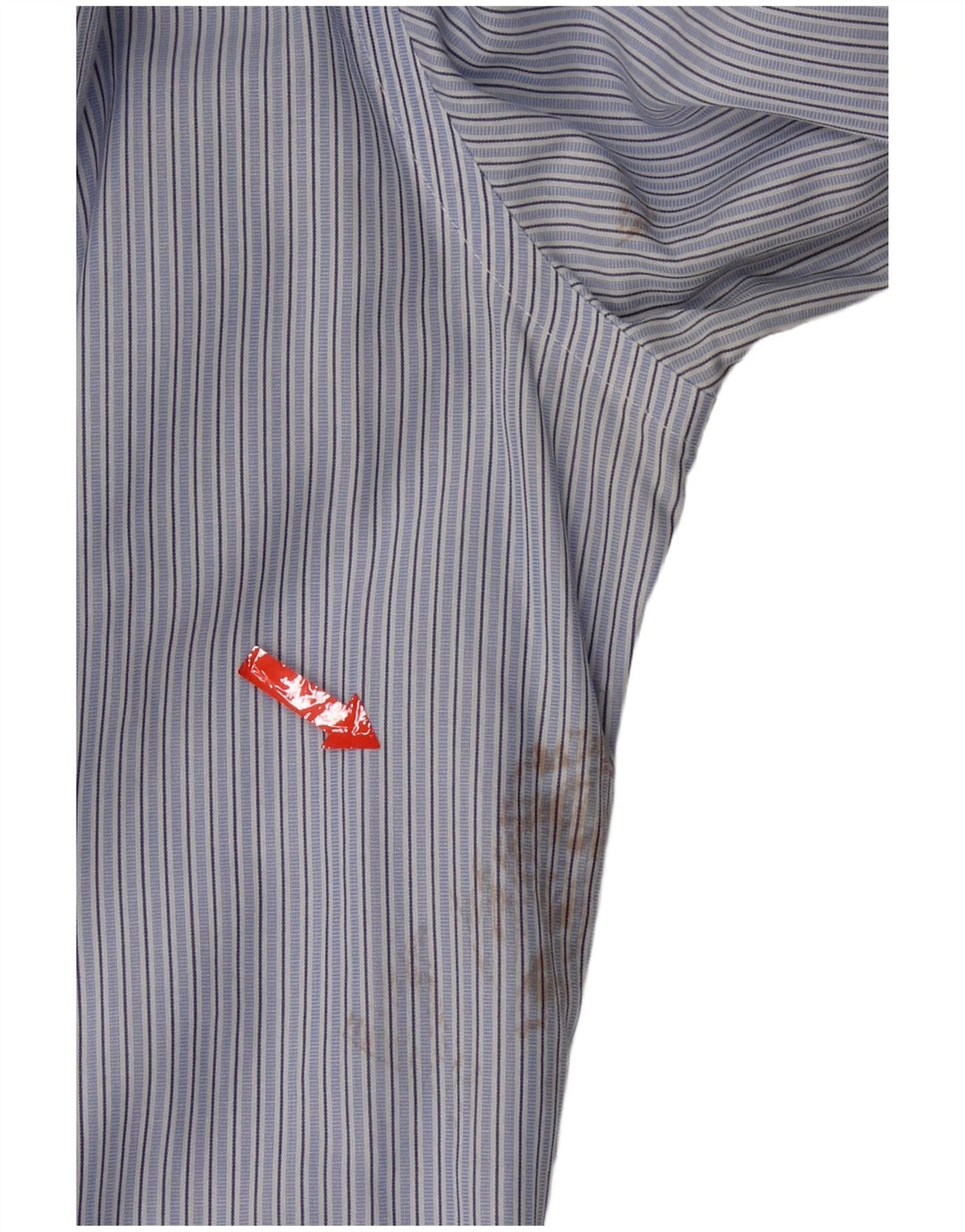 Brooks Brothers Mens 346 Chemise Taille 15 Coton rayé bleu moyen