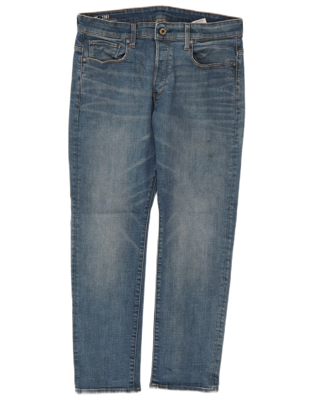 G-STAR Jean Slim Fuselé 3301 Homme W32 L30 Bleu Coton