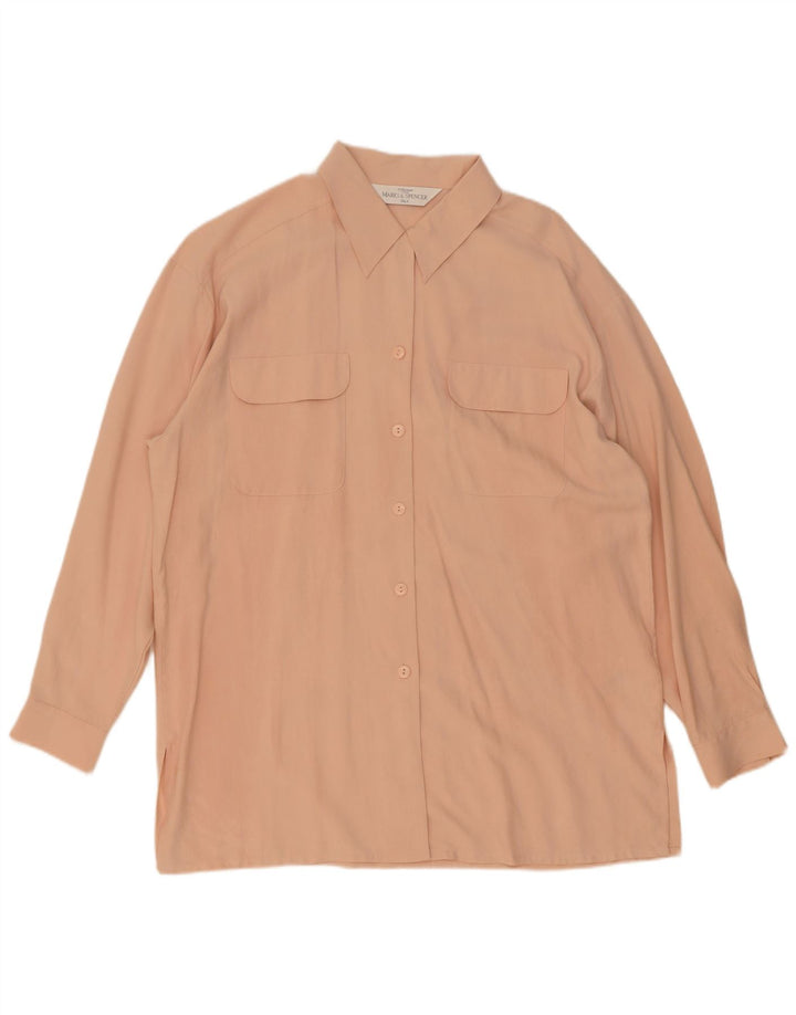 Marks & Spencer Chemisier St. Michael pour femme UK 14 Grande soie rose