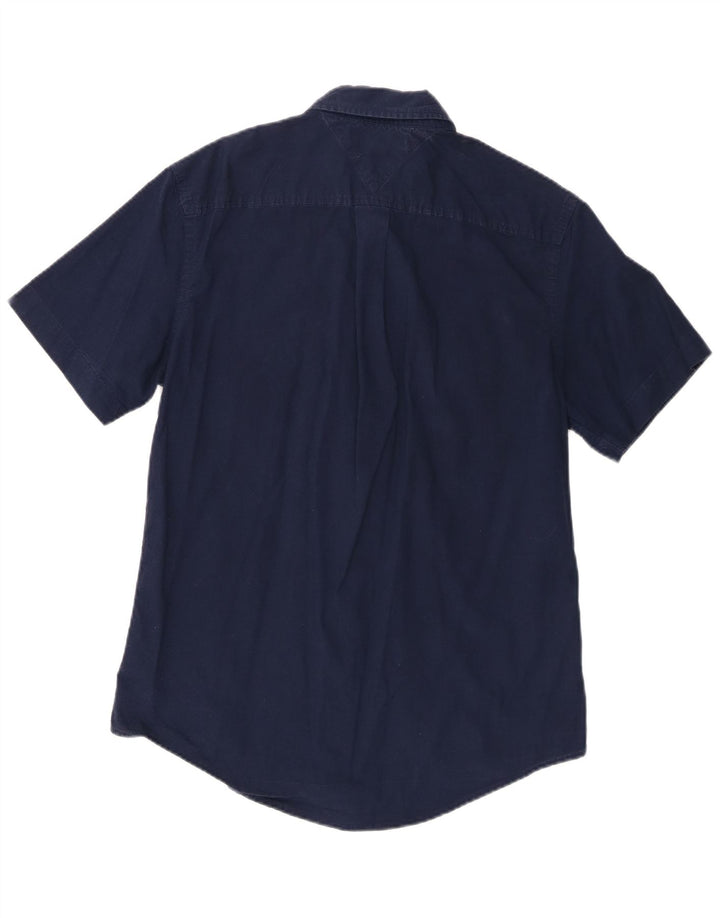 TOMMY HILFIGER Chemise à Manches Courtes Homme Bleu Marine Moyen Coton