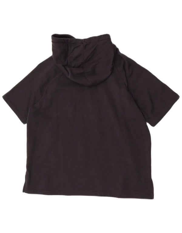 Under Armour Pull à capuche graphique à manches courtes pour femme UK 16 Large Noir