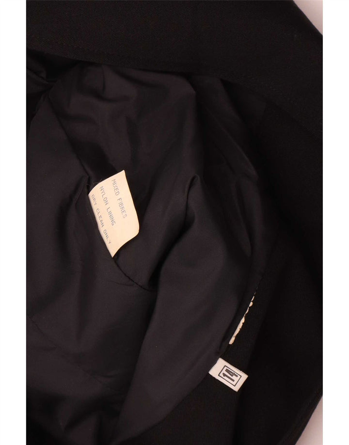 Vintage Womens 1 Button Blazer Jacket UK 14 Large Black