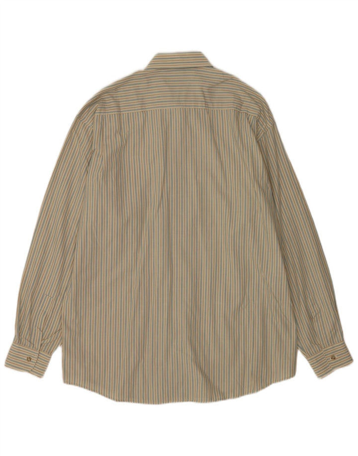 Stefanel Chemise Homme Petit Rayé Beige